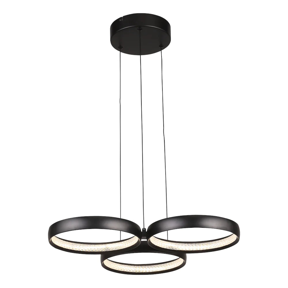 Olympus 3 Light LED Pendant Light Black